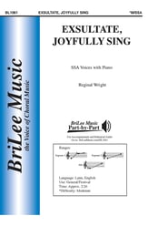 Exsultate, Joyfully Sing SSA choral sheet music cover